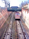 Cable Car on the Castle Hill. Budapest Royalty Free Stock Photo