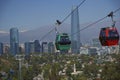 Cable car on Cerro San Cristobal in Santiago, Chile.