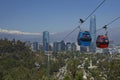 Cable car on Cerro San Cristobal in Santiago, Chile. Royalty Free Stock Photo