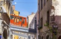 The cable car connects the old town with the hill Fourviere Royalty Free Stock Photo