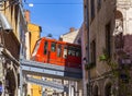 The cable car connects the old town with the hill Fourviere Royalty Free Stock Photo