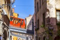 the cable car connects the old town with the hill Fourviere Royalty Free Stock Photo