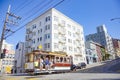 Cable car full of tourists, San Francisco, USA