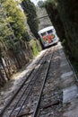 cable car funicular de tibidabo in barcelona spain Royalty Free Stock Photo