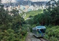 Cable car Funicular oldest metro to Monserrate Mountain in Bogota, Colombia