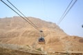 Cable car going to famous Masada, Dead Sea Region