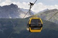 Cable car gondola in Alps mountains near Livigno lake Italy Royalty Free Stock Photo