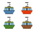 Cable car icon illustrated in vector on white background Royalty Free Stock Photo