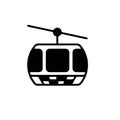 Cable car icon vector isolated on white background, Cable car transparent sign