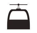 Cable car icon on a white background Royalty Free Stock Photo