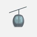 Cable car isolated flat illustration. design element Royalty Free Stock Photo