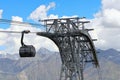 SOELDEN, TYROL, AUSTRIA - JULY 27 2018: Summit of Mount Gaislachkogel, Soelden, Oetztal Alps. Royalty Free Stock Photo