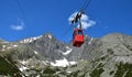 The cable car from Lake Skalnate to Lomnicky peak