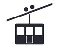 Cable car lift gondola sign icon