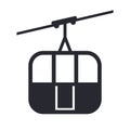 Cable car lift vector icon Royalty Free Stock Photo
