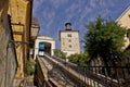 Cable car lift in Zagreb - way to upper town Royalty Free Stock Photo