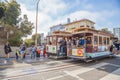 Cable Car in Lombard street Royalty Free Stock Photo