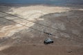 Cable car in Masada National Park, Israel. Royalty Free Stock Photo