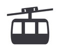Cable car mountain lift gondola icon Royalty Free Stock Photo