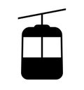 Cable car mountain lift vector icon Royalty Free Stock Photo