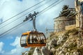 Cable car on the mountain Sdr in Dubrovnik