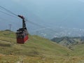 Cable car in the mountains