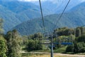 cable car in the mountains, cableway cableways Royalty Free Stock Photo