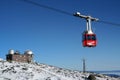 Cable car and the observatory in the High Tatras