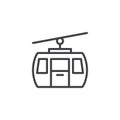 Cable car outline icon Royalty Free Stock Photo