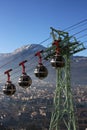 Cable car over the city Royalty Free Stock Photo