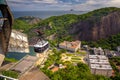 Cable car over Urca Royalty Free Stock Photo