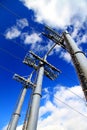 Cable Car Pillars Royalty Free Stock Photo