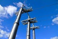 Cable Car Pillars Royalty Free Stock Photo