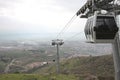 Cable car and pole in the city of Ordu Royalty Free Stock Photo