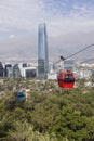 Cable car in Santiago de Chile Royalty Free Stock Photo