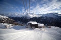 Cable-car station in alps