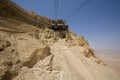 Cable car station going to Masada Royalty Free Stock Photo