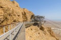 Cable Car station, Masada fortress in Judaean Desert in Israel.