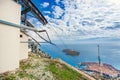 Cable car station on the mountain Sdr in Dubrovnik Royalty Free Stock Photo
