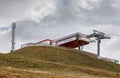 Cable car station Skyliner of the ski resort Goldeck. The Alps, Austria Royalty Free Stock Photo