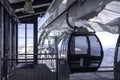 Cable car in station Swiss Alps. & x28;Mountain Titlis, Switzerland Royalty Free Stock Photo