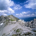 Cable Car station on top of a mountain in Austria Tirol.