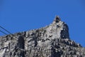 Cable car station on the top of Table mountain in South Africa. Royalty Free Stock Photo