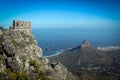 Cable car station view on top of Table Mount, Cape Town