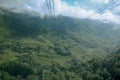 The cable car will take you up to the fansipan mountain. Royalty Free Stock Photo