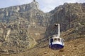 Cable Car takes tourists to the top of Table Mountain, Cape Town, South Africa Royalty Free Stock Photo