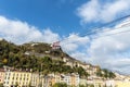 Cable car to the Bastille in Grenoble and View over the city of