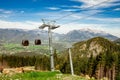 Cable car to the Bavarian Alps near lake KÃÂ¶nigssee, Germany Royalty Free Stock Photo