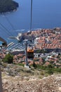 Cable Car to Dubrovnik, Croatia. Royalty Free Stock Photo