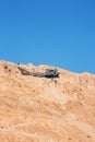 Cable Car to Masada -the ancient jewish fortress on Judaean Desert overlooking the Dead Sea Israel Royalty Free Stock Photo